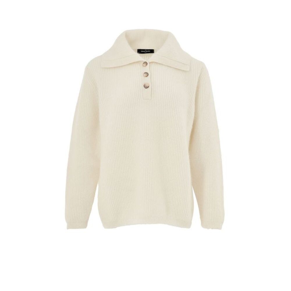 Gran Sasso White Wool Polo Women's Shirt